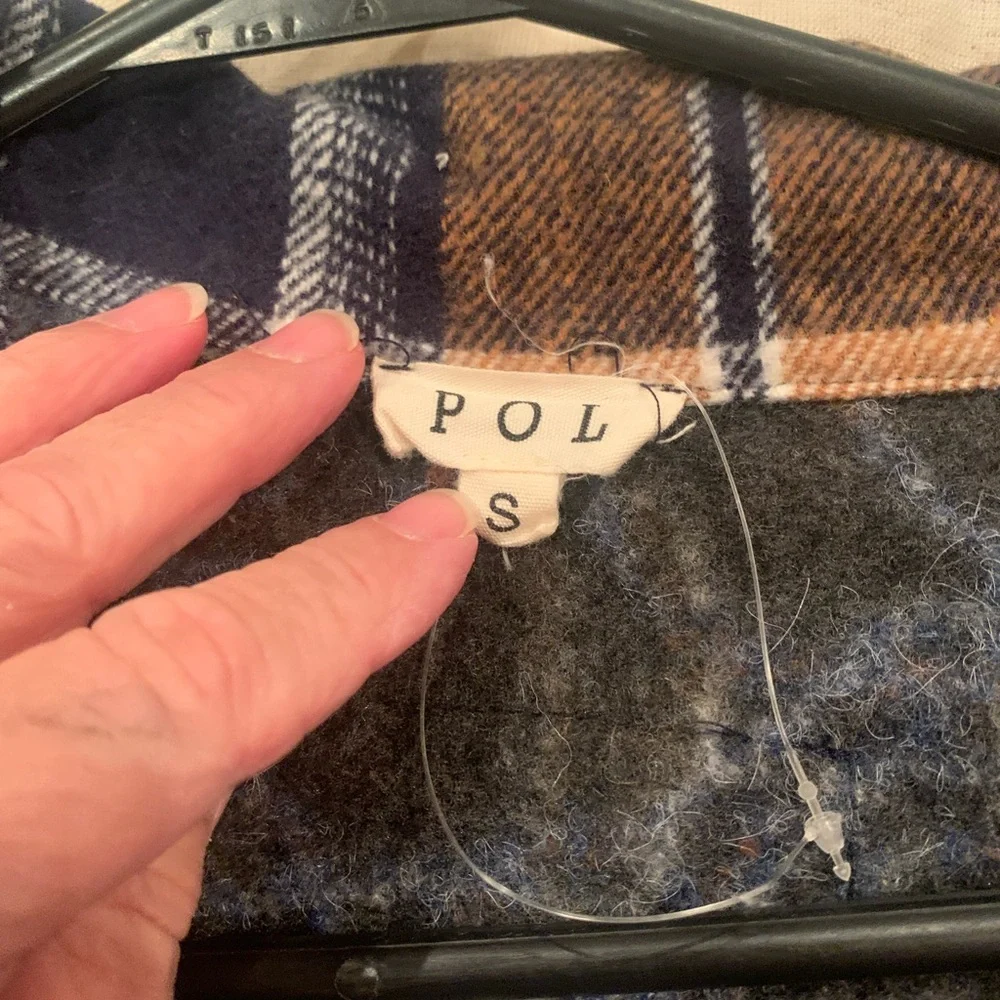 POL Blue and Brown Plaid Shirt - Picture 7 of 8